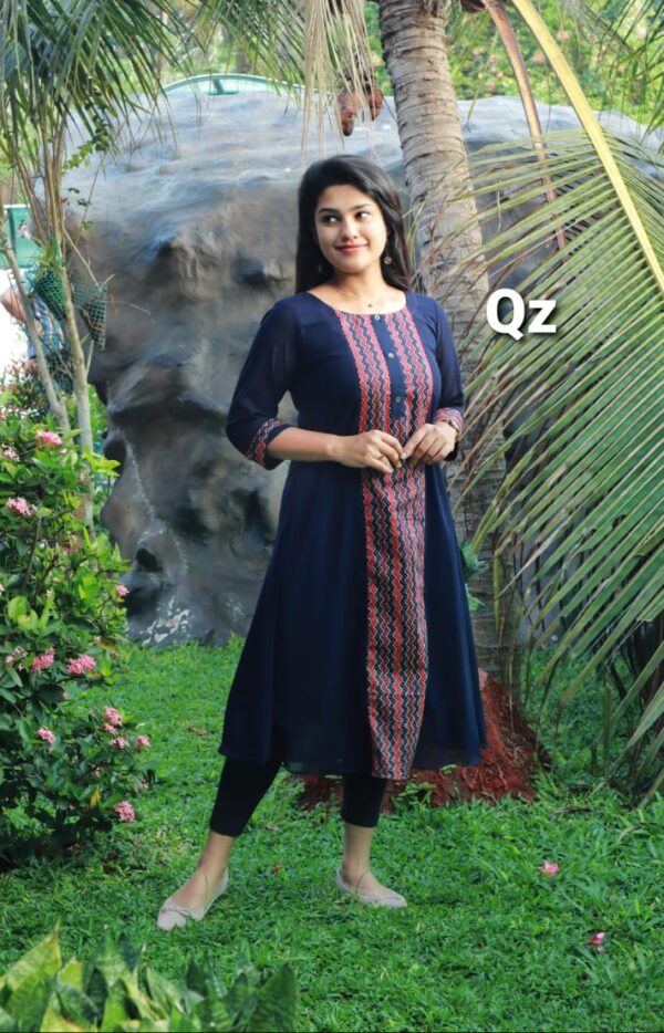 A line georgette kurtis only top - Image 4