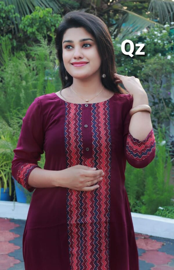 A line georgette kurtis only top - Image 2