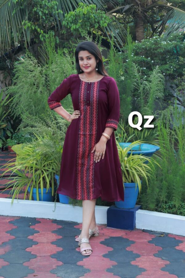 A line georgette kurtis only top - Image 3